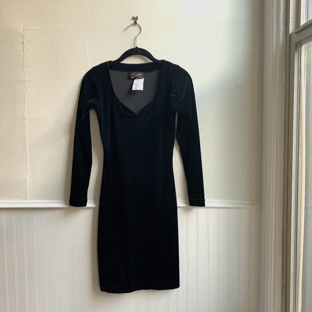 Vintage velvet cocktail dress stretch SHIPS FREE!